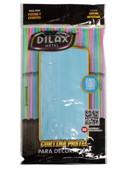 CORTINA PASTEL 2x1m CELESTE
