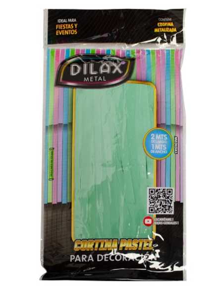 CORTINA PASTEL 2x1m VERDE