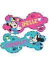 BANDERIN RECTANGULAR FELIZ CUMPLE MINNIE x 1