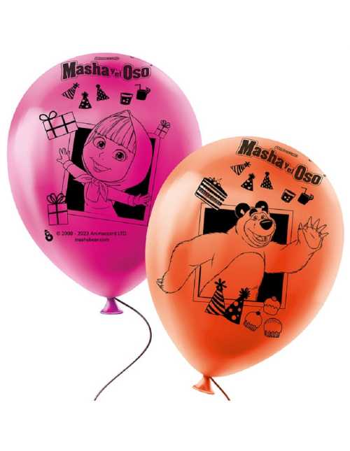 GLOBO PREMIUM 12" MASHA Y EL OSO x 6