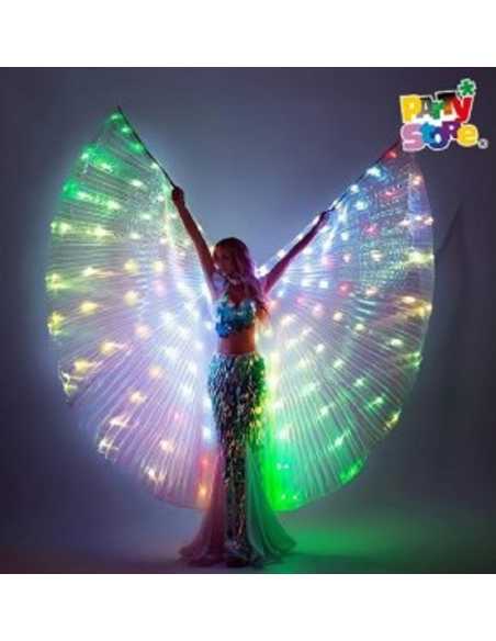 ALAS LED GRANDE MULTICOLOR 145x300cm 210LEDS (PILA NO INCLUIDA)