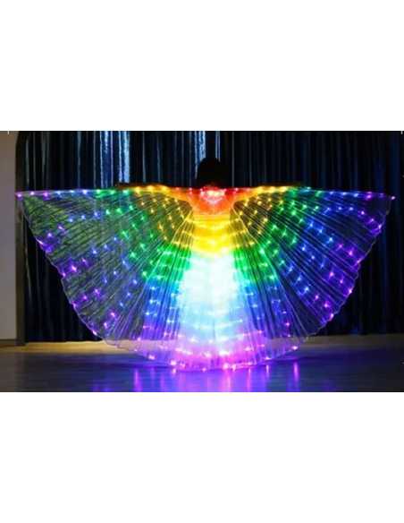 ALAS LED CHICO MULTICOLOR 100x200cm 120LEDS (PILA NO INCLUIDA)