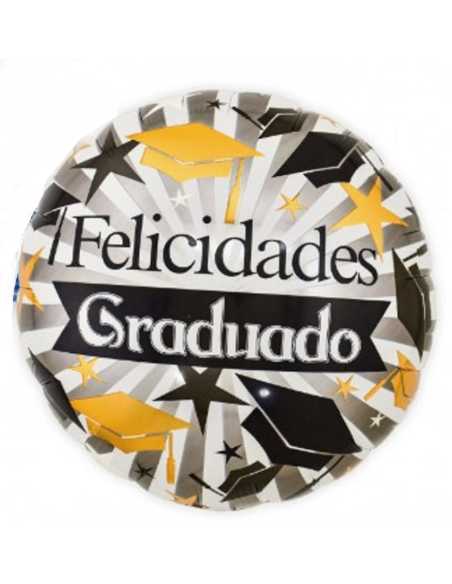 GLOBO METALIZADO 10" CH1 EGRESADO 25cm x 1