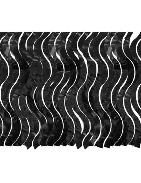 CORTINA METALIZADA ONDAS 1x2m NEGRO