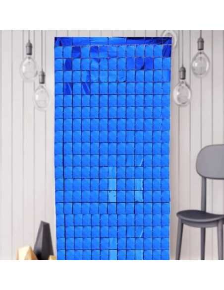 CORTINA METALIZADA SHIMMER PANEL 1x2m AZUL