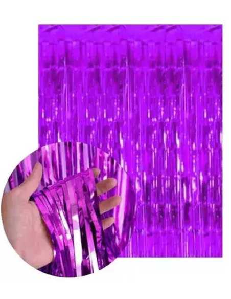 CORTINA METALIZADA TORNASOLADA 1x2m VIOLETA