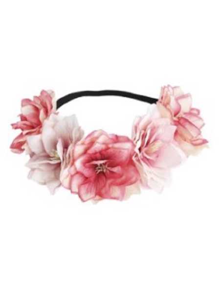 TOCADO DE FLORES ROSADO