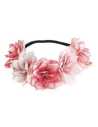 TOCADO DE FLORES ROSADO