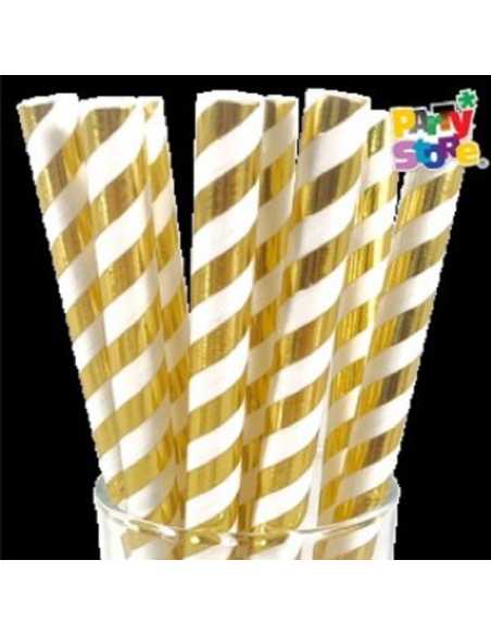 SORBETES DE POLIPAPEL MAXI DORADO x 12