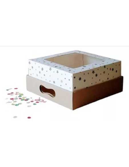 BANDEJA DESAYUNO CON VISOR 31x31x12 ESTRELLAS