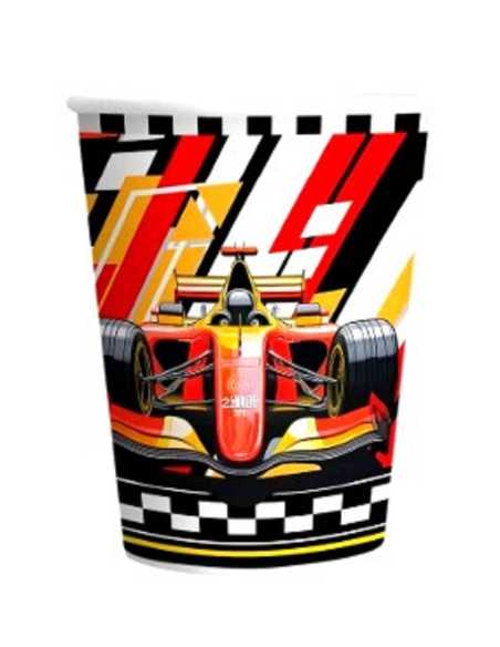 VASO POLIPAPEL 8OZ AUTOS DE CARRERA x8