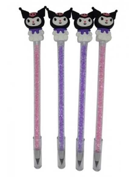 LAPIZ INFINITO KUROMI RELLENO CRISTALES ROSA/VIOLETA