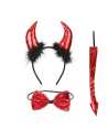 SET 3 PIEZAS DIABLO ROJO/NEGRO