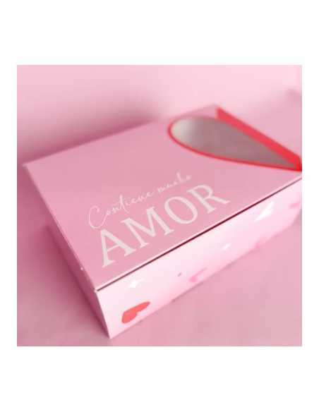CAJA MULTIUSO 26x17x9 IMPRESA MEDIO CORAZON CON VISOR