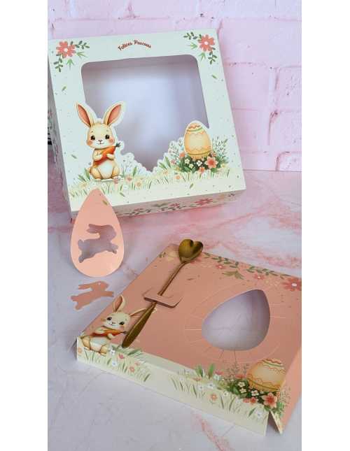CAJA DESAYUNO PASCUA CONEJITO 20x20x10 C/VISOR 2