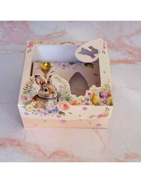 CAJA DESAYUNO PASCUA FLORAL 20x20x10 C/VISOR