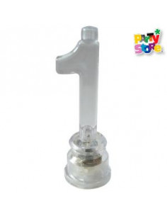VELA NUMERO LUMINOSO LED N1 con 4 velitas VNL1