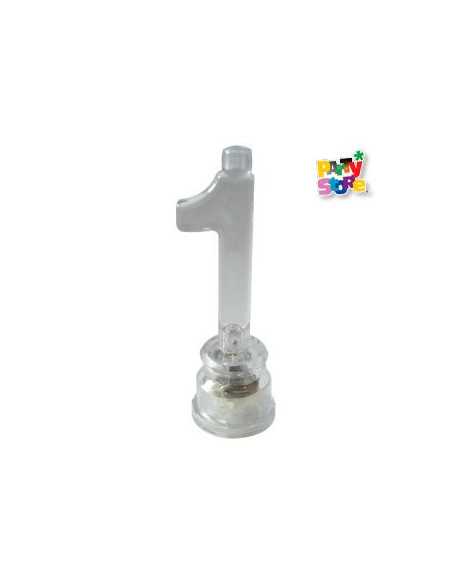 VELA NUMERO LUMINOSO LED N1 con 4 velitas VNL1