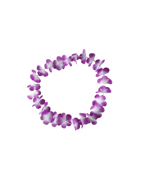 COLLAR HAWAIANO HULA FLORES VIOLETA AC506
