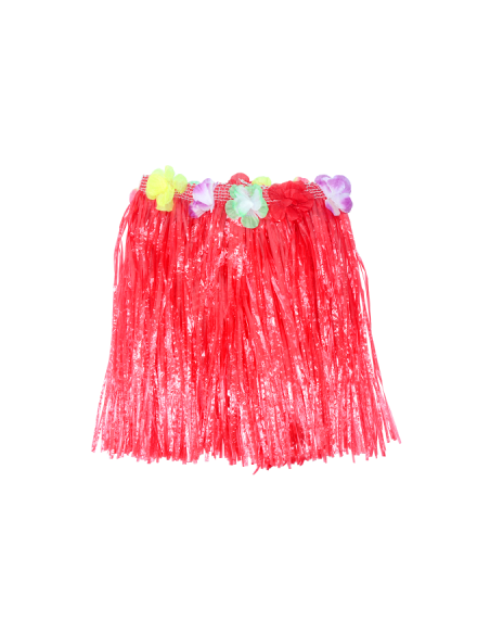POLLERA HULA HAWAIANA ROJA AC508