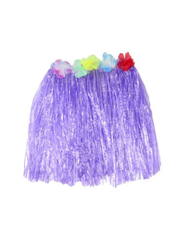 POLLERA HULA HAWAIANA VIOLETA AC509