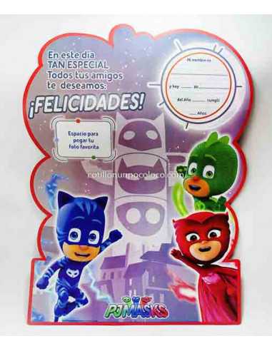 AFICHE RECODATO PJ MASKS HEROES EN PIJAMAS x1