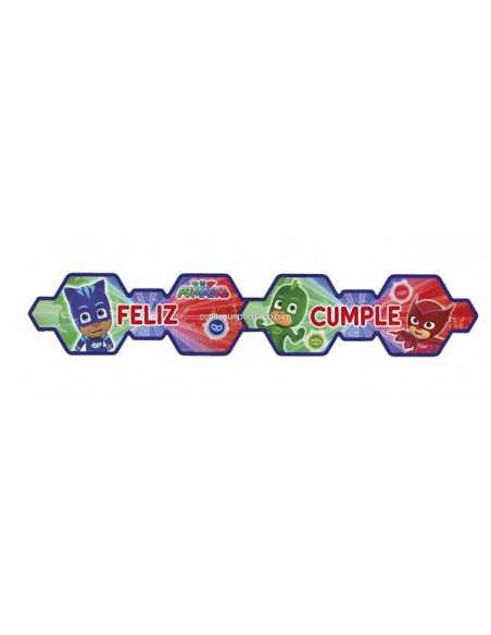 BANDERIN PJ MASKS HEROES EN PIJAMAS x1