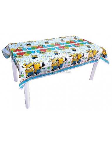 MANTEL PLASTICO MINIONS x1