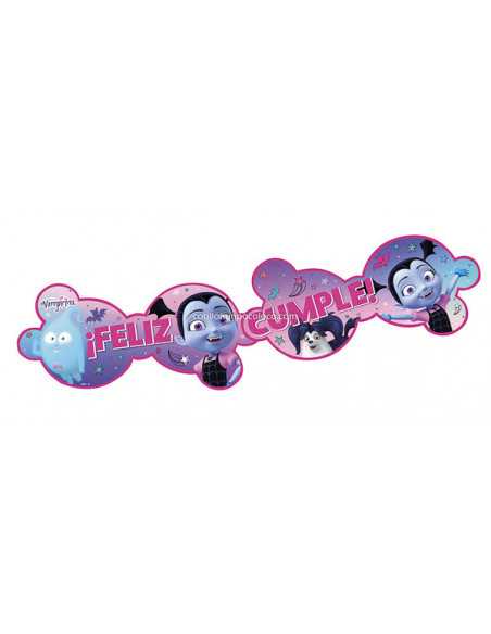 BANDERIN FELIZ CUMPLE VAMPIRINA x 1