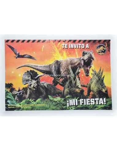 INVITACION LIBRITO JURASSIC WORLD x10