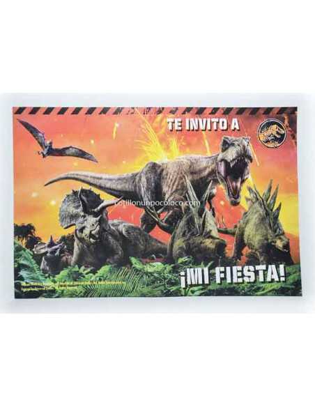 INVITACION LIBRITO JURASSIC WORLD x10