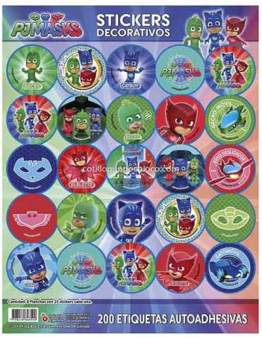 AUTOADHESIVO PJ MASKS x 1