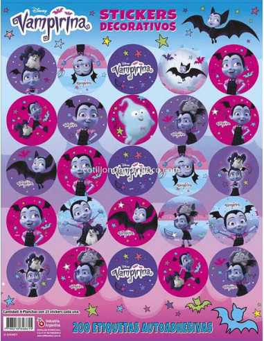 AUTOADHESIVO VAMPIRINA x 1