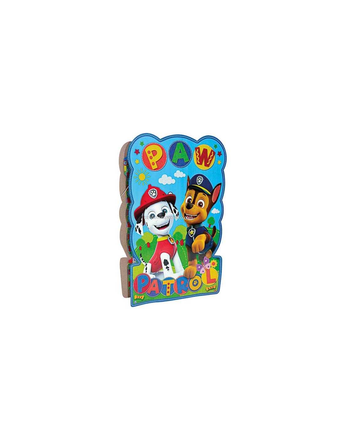  Piñata multicolor con forma de Paw Patrol (21 x 18 pulgadas),  cartón y papel duraderos, perfecta para fiestas de cumpleaños, eventos  infantiles y celebraciones temáticas (1 unidad) : Juguetes y Juegos