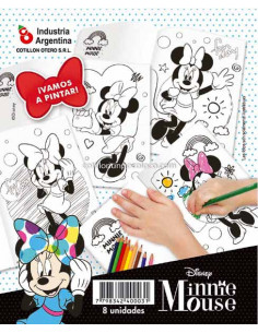 LIBRITO PARA COLOREAR MINNIE x8