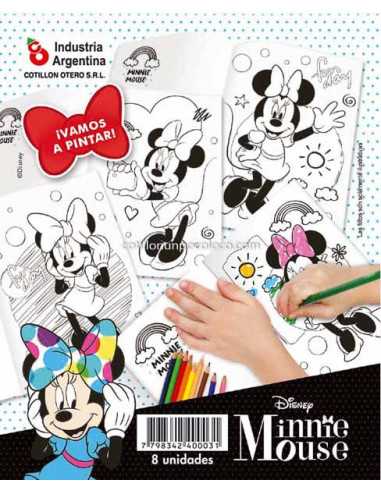 LIBRITO PARA COLOREAR MINNIE x8