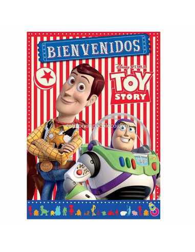 AFICHE BIENVENIDO C/ RECORDATORIO TOY STORY 4 X2