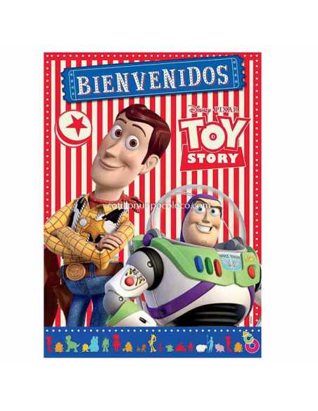 AFICHE BIENVENIDO C/ RECORDATORIO TOY STORY 4 X2