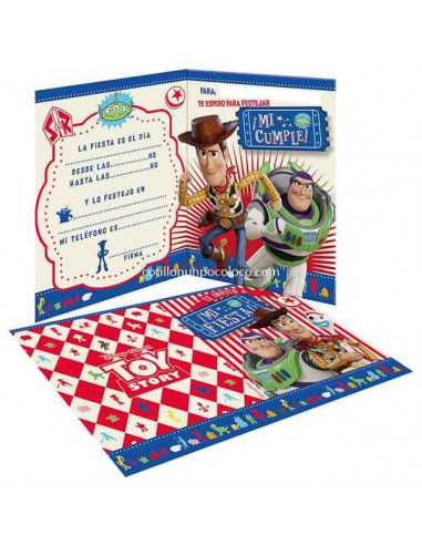 INVITACION TOY STORY 4 LIBRITO X 10