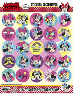 AUTOADHESIVO MINNIE x 1