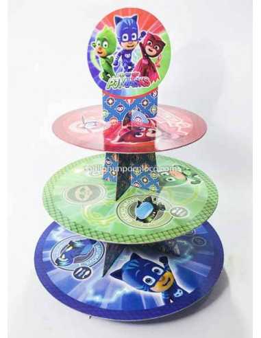 TORRE POSACUPCAKE TRES PISOS PJ MASK