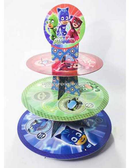 TORRE POSACUPCAKE TRES PISOS PJ MASK