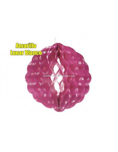 ADORNO LUNAR REDONDO LABIADO MED.25cm LUNAR AMARILLO C BCO N02-8205 L