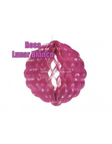 ADORNO LUNAR REDONDO LABIADO MED.25cm LUNAR ROSA C BCO N02-8205 L