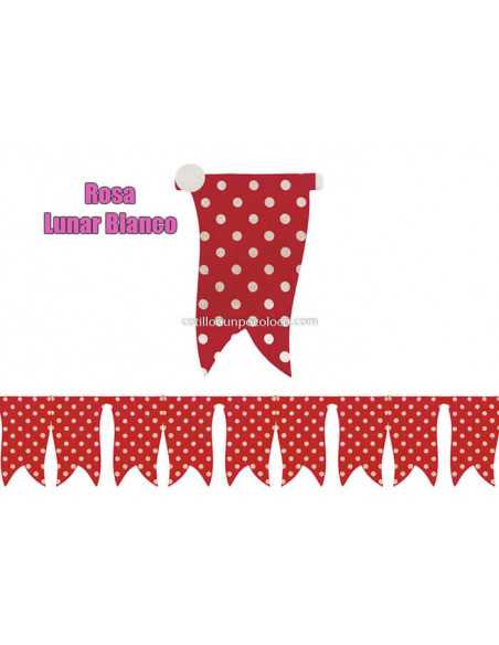 BANDERIN ROSA CON LUNAR BLANCO 01-8088-L