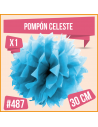 POMPON DECORATIVO 30CM CELESTE
