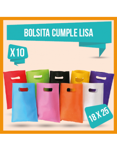 BOLSITA CUMPLE LISA 18x25cm x 10 VERDE MANZANA