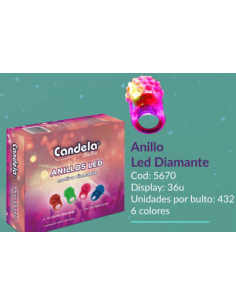 ANILLO LED MOTIVO DIAMANTE (B/432)