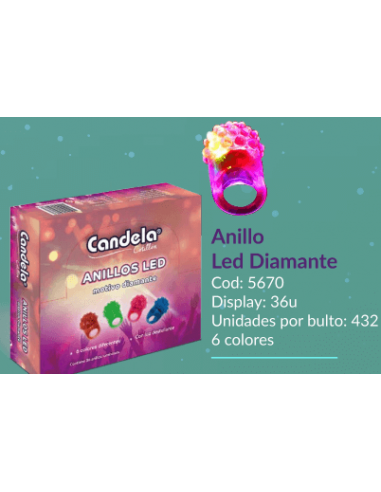 ANILLO LED MOTIVO DIAMANTE (B/432)