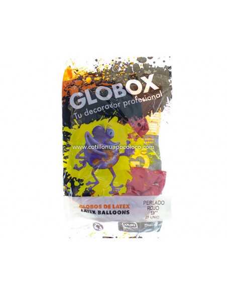 GLOBO 9" PERLADO ROJO x25